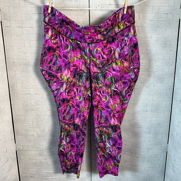Lululemon basic pace leggings, colorful Capri activewear, leisure plus size - Picture 1 of 10